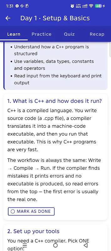 Learn C++ in 5 days Screenshot 3