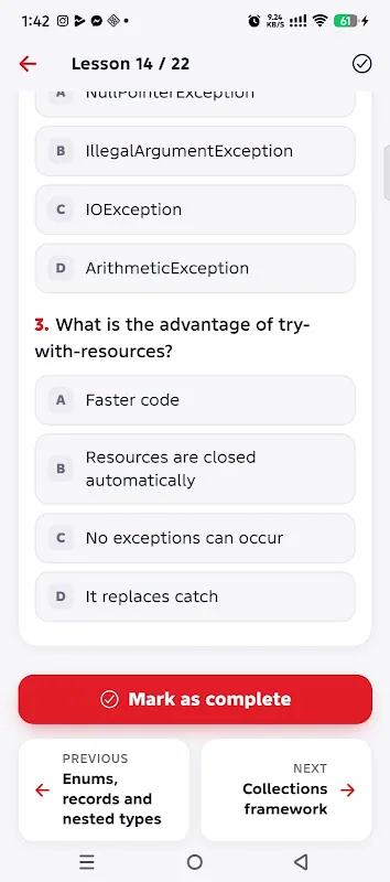 Captura de tela do Learn JAVA in just 5 days 4