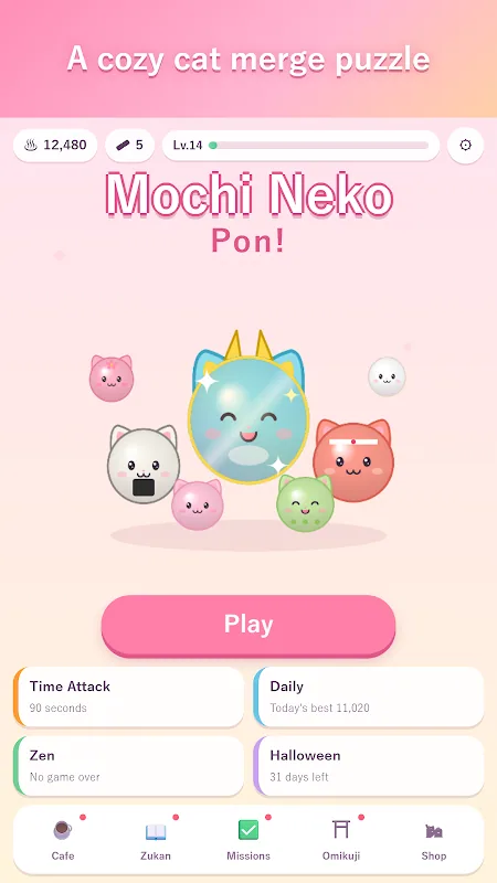 Mochi Neko Pon: Cat Merge স্ক্রিনশট 1