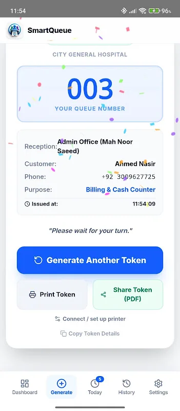 Tangkapan layar SmartQueue 2