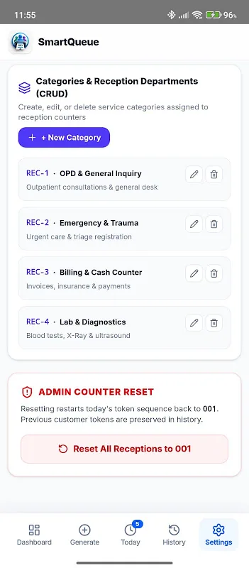 Tangkapan layar SmartQueue 4