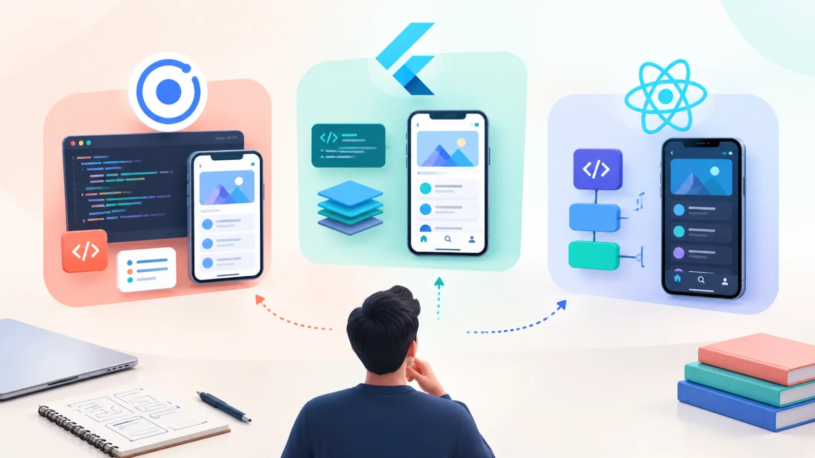 Ionic vs Flutter vs React Native: a developer choosing a cross-platform mobile app framework